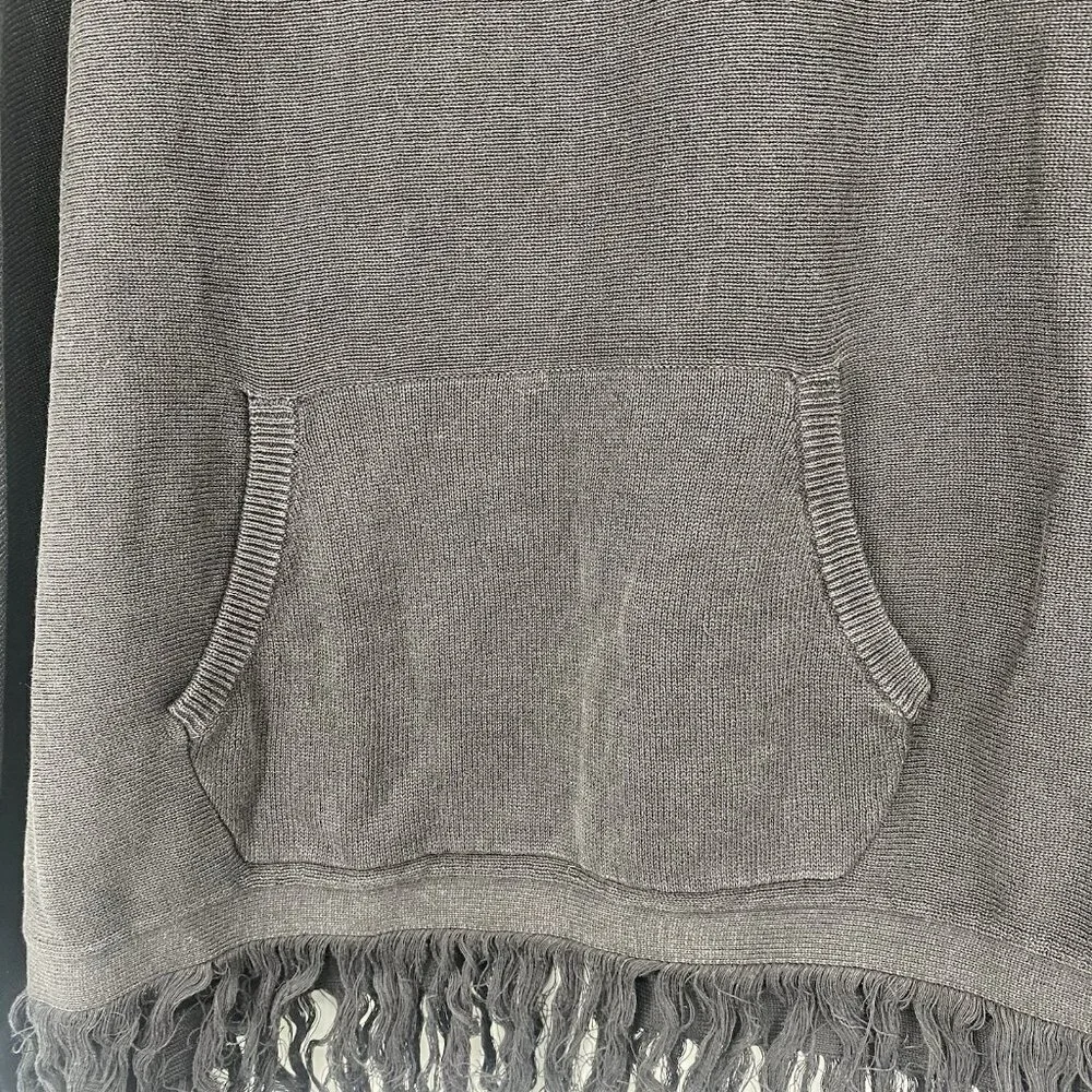 Joes Jeans Collection Size Small Black Poncho Sweater Cotton Fringe Pockets Boho